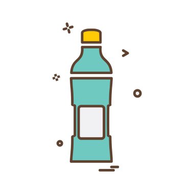 İçki simgesi tasarım, renkli vektör çizim 