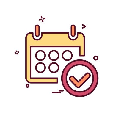 Takvim simgesi tasarım vektörü 