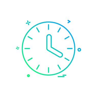 Saat simgesi tasarım vektörü