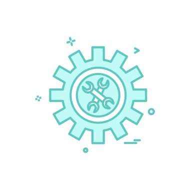 İngiliz anahtarı simgesi vektör tasarım dişli