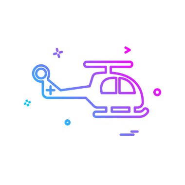 Helikopter simge tasarlamak vektör