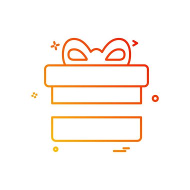 Giftbox simge tasarlamak vektör 