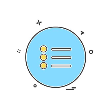 Menü simgesi tasarım, renkli vektör çizim