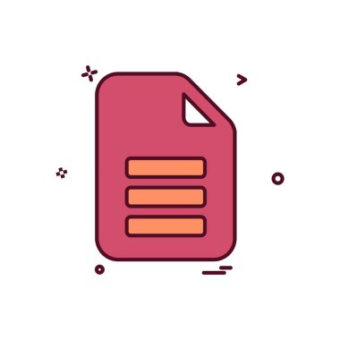 Belge simgesi tasarım vektörü