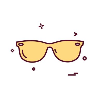 Gözlük simge tasarlamak vektör