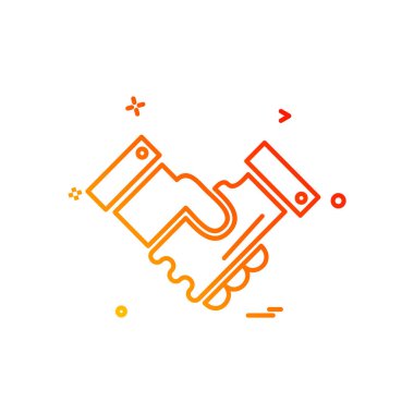 Elini sıkmak simge tasarlamak vektör