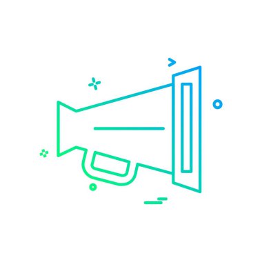 Beyaz arka plan üzerinde renkli medya simge vektör