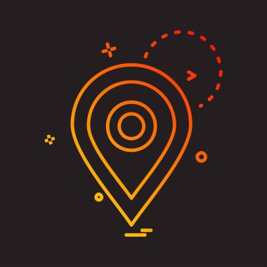 Gezinti simgesi tasarım, renkli vektör çizim