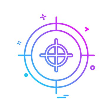 Hedef simge tasarım vektörü 