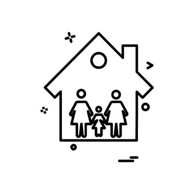 Ev simgesi tasarım vektörü