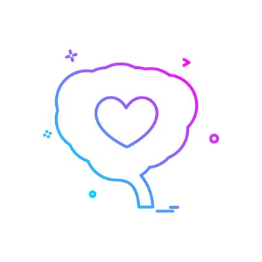 Kalp simgesi tasarım, Sevgililer günü için vektör çizim