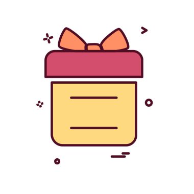 Giftbox simge tasarlamak vektör