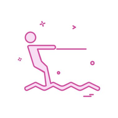 Yüzme simge tasarlamak vektör 