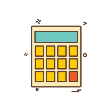 Hesap makinesi simgesi tasarım vektörü