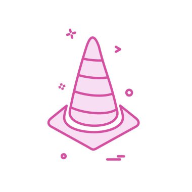 Koni simgesi tasarım, vektör çizim