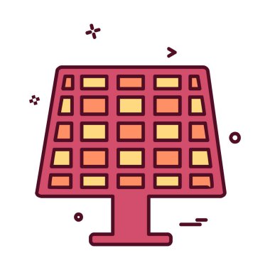 Güneş paneli simge tasarım vektörü