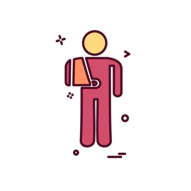 Hasta simgesi tasarım vektörü