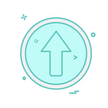 Yukarı ok simgesi tasarım vektörü