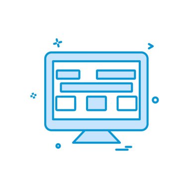 Web yerleşim simgesi tasarım vektörü