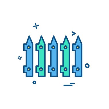 Duvar Sınırı simgesi tasarım vektörü