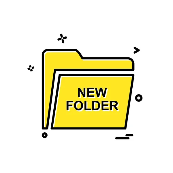 Folder Icon Design Vector Illustration — Stock Vector