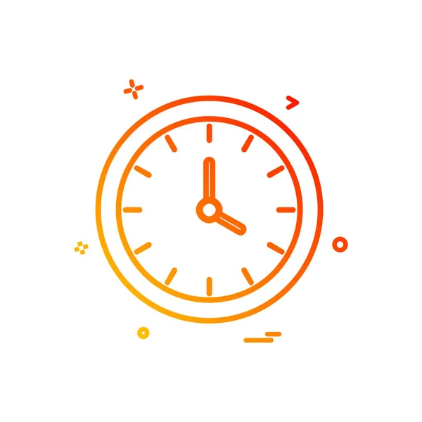 Relógio Relógio Relógio Tempo Ícone Vetor Design —  Vetores de Stock