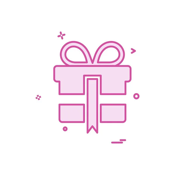 Icono Caja Regalo Diseño Vector Ilustración — Vector de stock