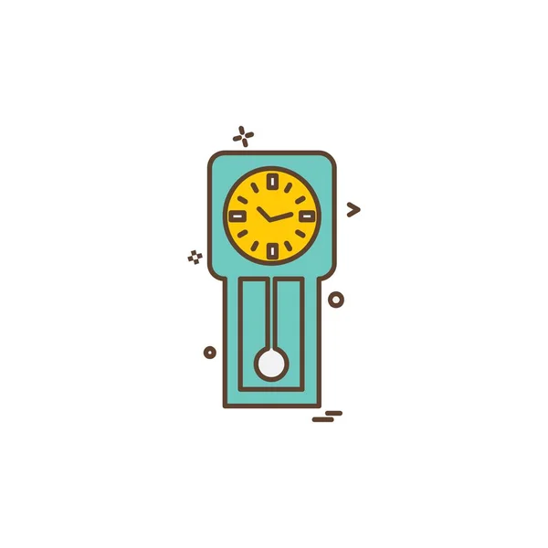 Reloj Icono Diseño Vector Ilustración — Archivo Imágenes Vectoriales