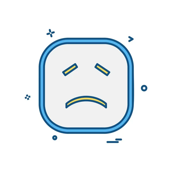 Sad Emoji Icon Design Colorful Vector Illustration — Stock Vector