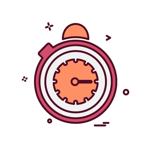 Diseño Del Icono Del Reloj Ilustración Vectorial Colorido — Vector de stock