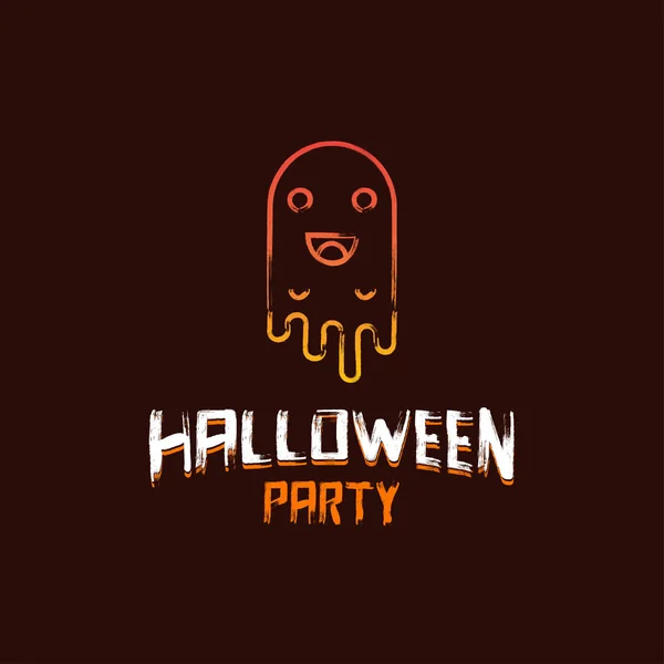 Sötét Barna Háttér Vector Design Halloween Party — Stock Vector