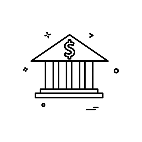 Banka Para Doları Simge Vektör Tasarımı — Stok Vektör