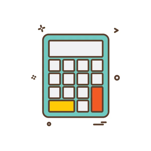 Calculator Icon Design Vector — Stock Vector