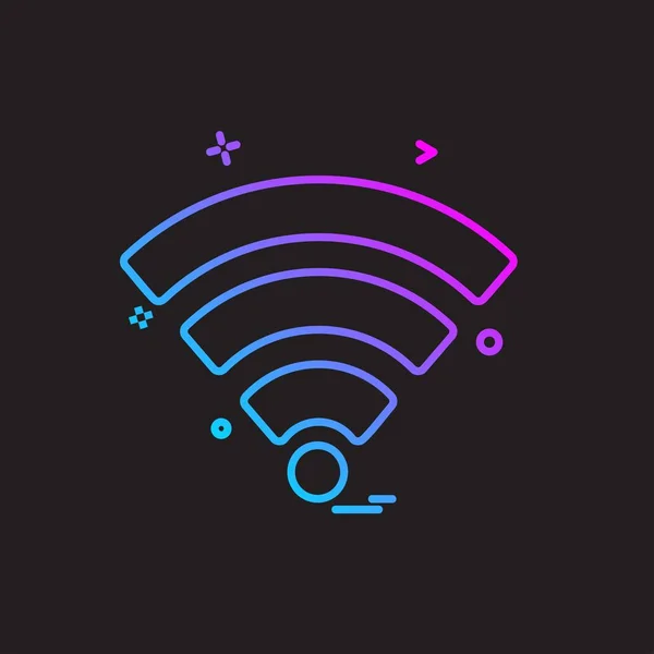 Wifi Icon Design Vector — Stock Vector