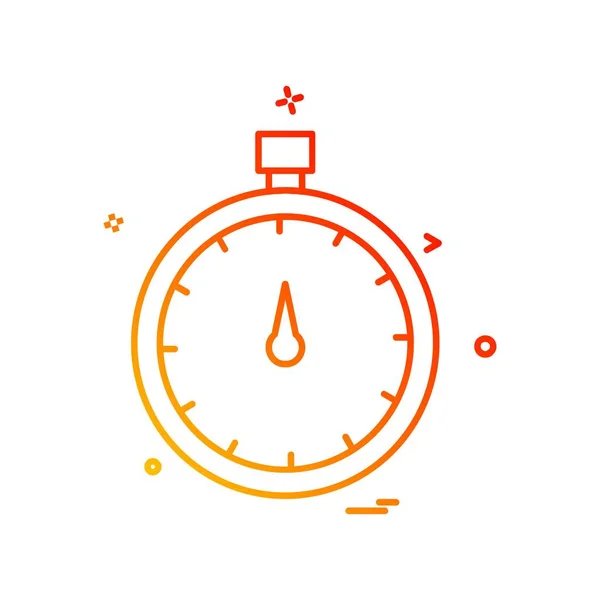 Horloge Pictogram Ontwerp Kleurrijke Vectorillustratie — Stockvector