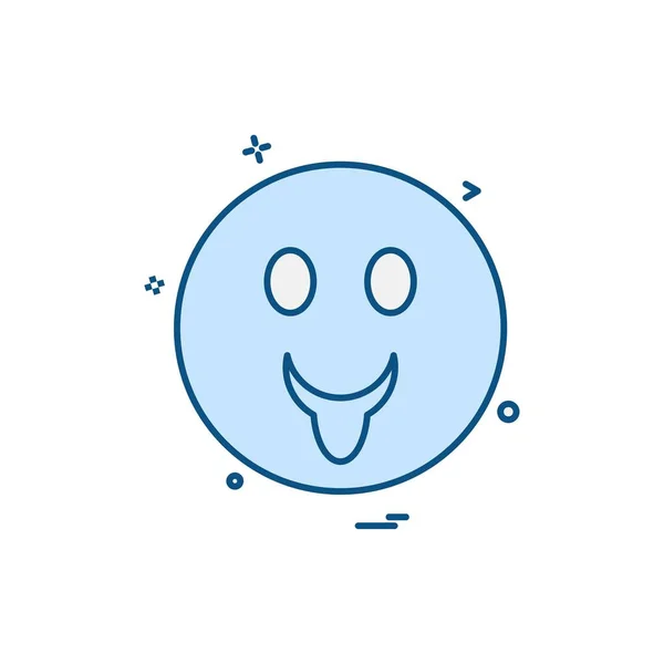 Conception Icône Emoji Illustration Vectorielle Colorée — Image vectorielle