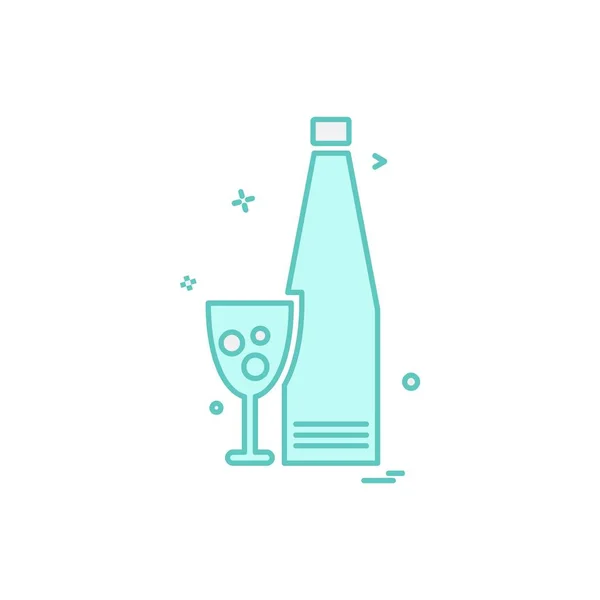 Drink Pictogram Ontwerp Kleurrijke Vectorillustratie — Stockvector