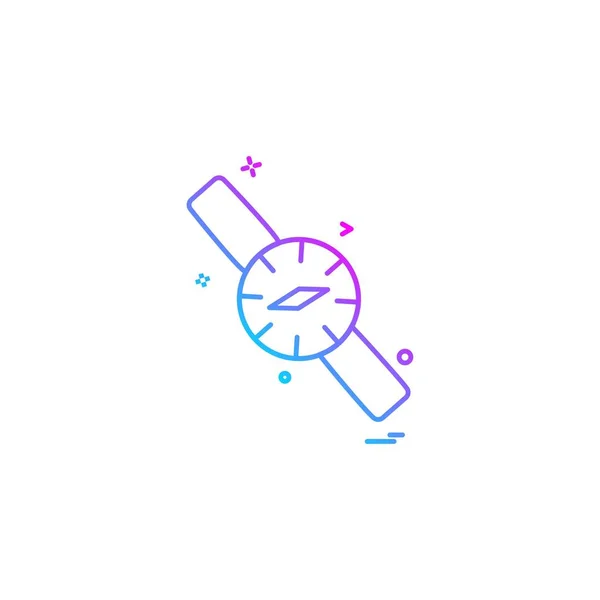 Uhr Icon Design Bunte Vektorillustration — Stockvektor