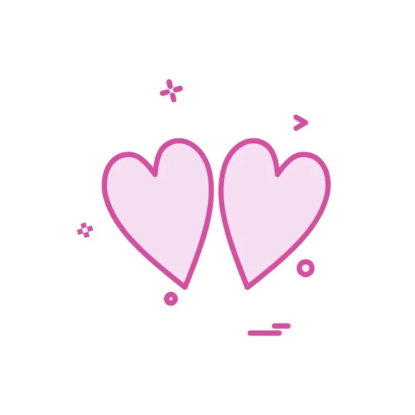 Diseño Iconos Corazón Ilustración Vectorial Para San Valentín — Archivo Imágenes Vectoriales