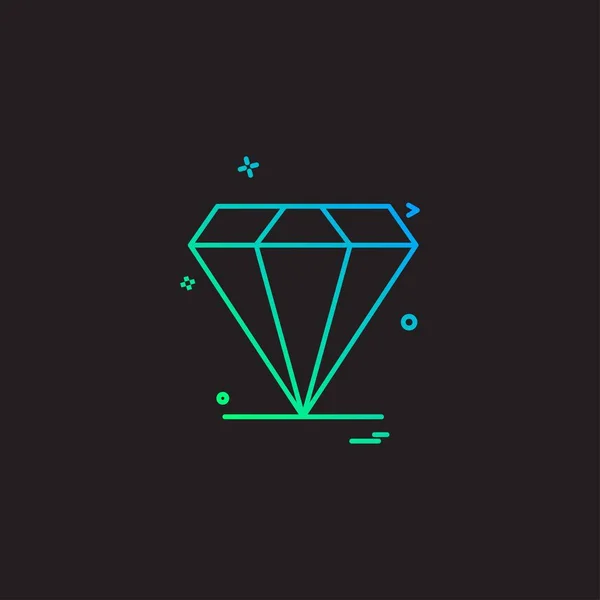 Design Vektor Für Diamantjuwelen — Stockvektor
