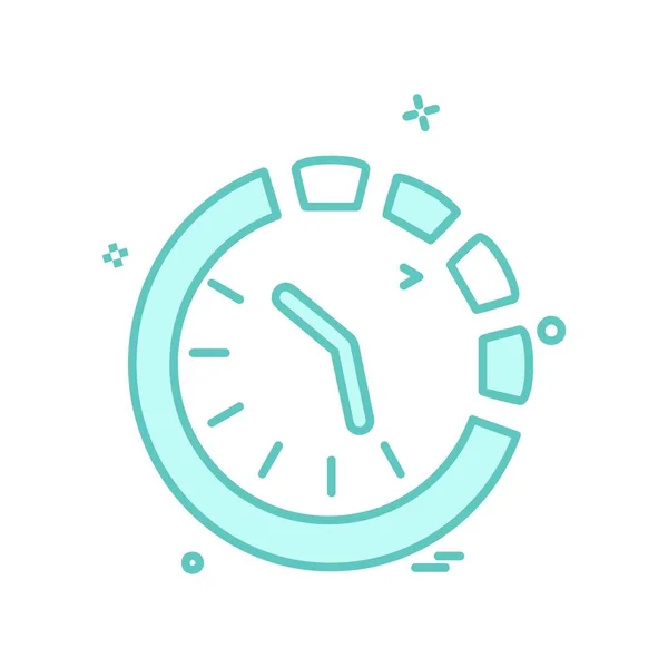 Icône Horloge Vecteur Conception — Image vectorielle