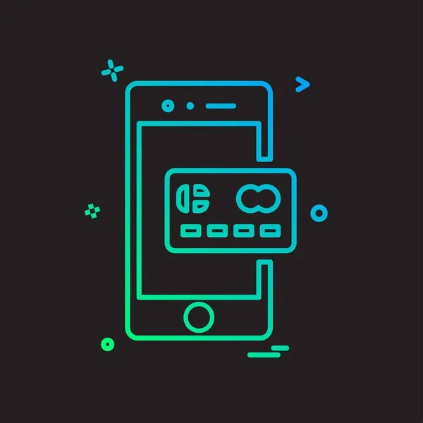 Smartphone Icona Vettoriale Progettazione — Vettoriale Stock