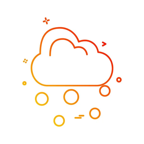 Wolke Icon Design Bunte Vektorillustration — Stockvektor