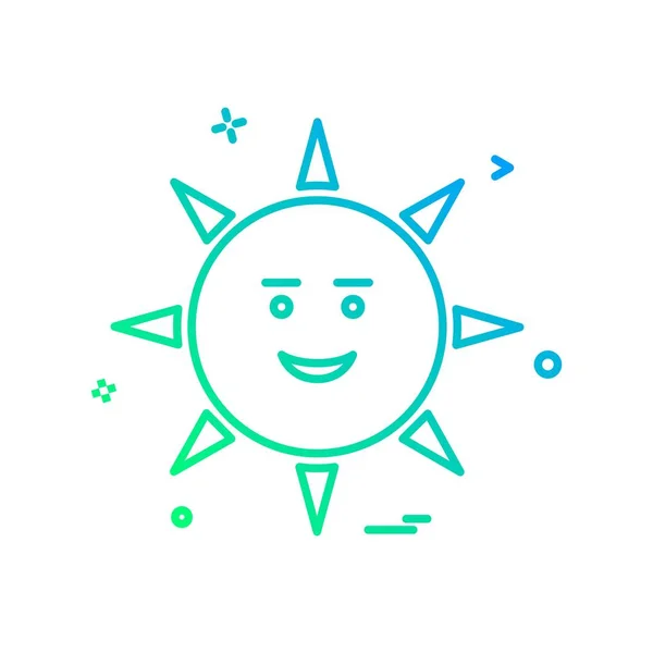 Wektor Projektu Ikony Słońca — Wektor stockowy
