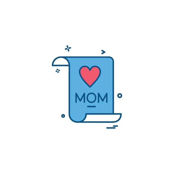 Ημέρα Της Μητέρας Κάρτα Εικονίδιο Σχεδιασμός Διάνυσμα — Διανυσματικό Αρχείο