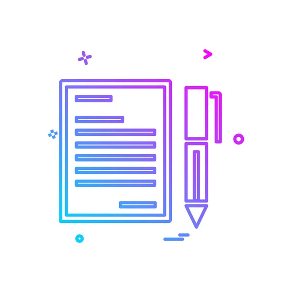 Designvektor Für Dokumentsymbole — Stockvektor