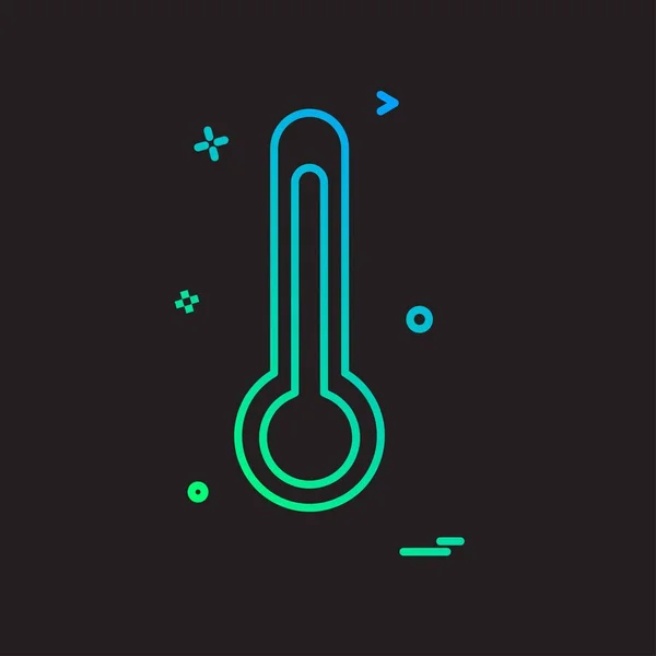 Thermometer Icon Design Vector — Stock Vector