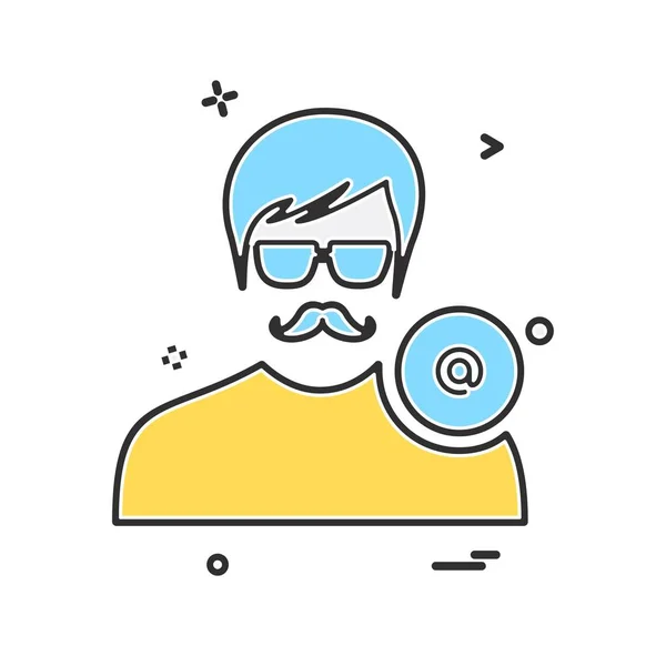 Avatar Vector Diseño Icono Masculino — Archivo Imágenes Vectoriales