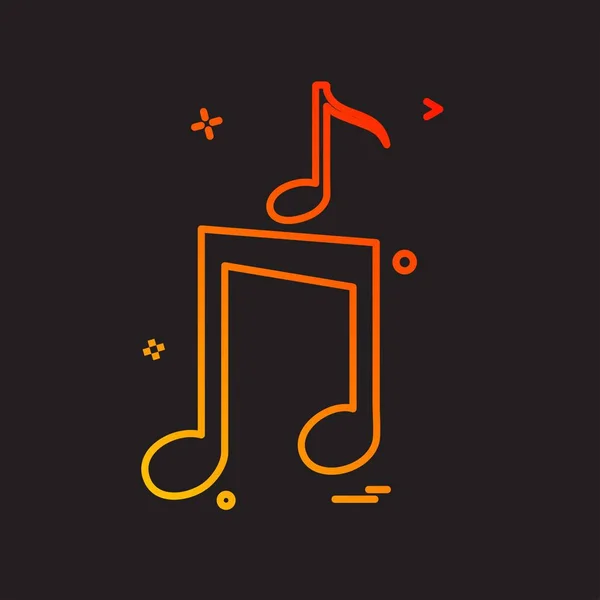 Music Icon Design Vector — Stock Vector