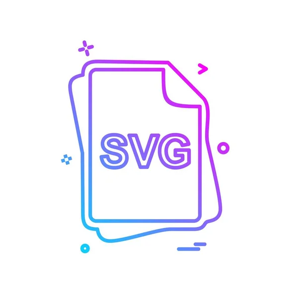 Svg Dateityp Symbol Design Vektor — Stockvektor